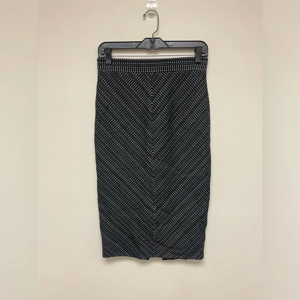 Urban Outfitters Black and White Tribal Print Bodycon Pencil Skirt SZ M